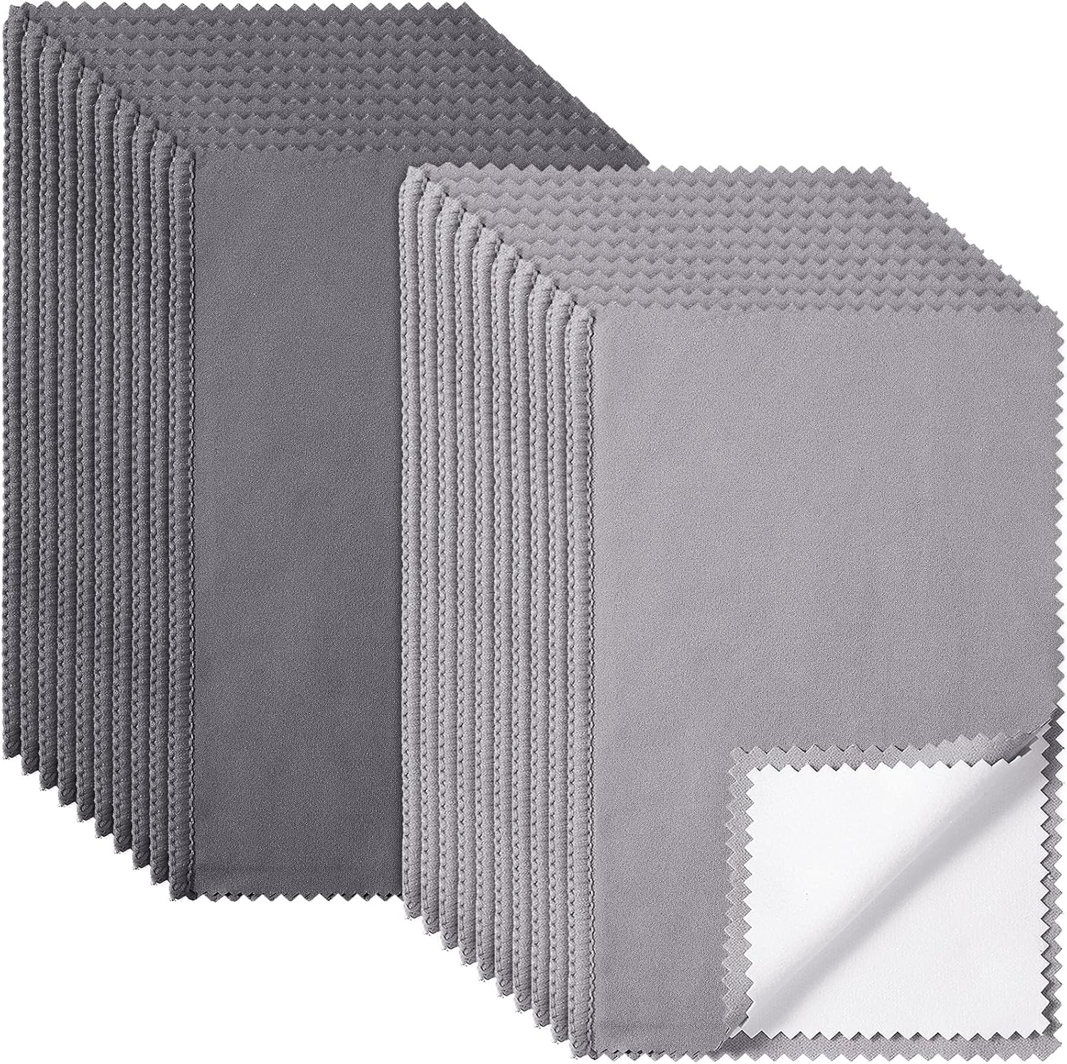 Breling 20 Pcs Silver Jewelry Polishing Cloths 6 x 8 inches Jewelry Cleaning Cloth Sterling Polish