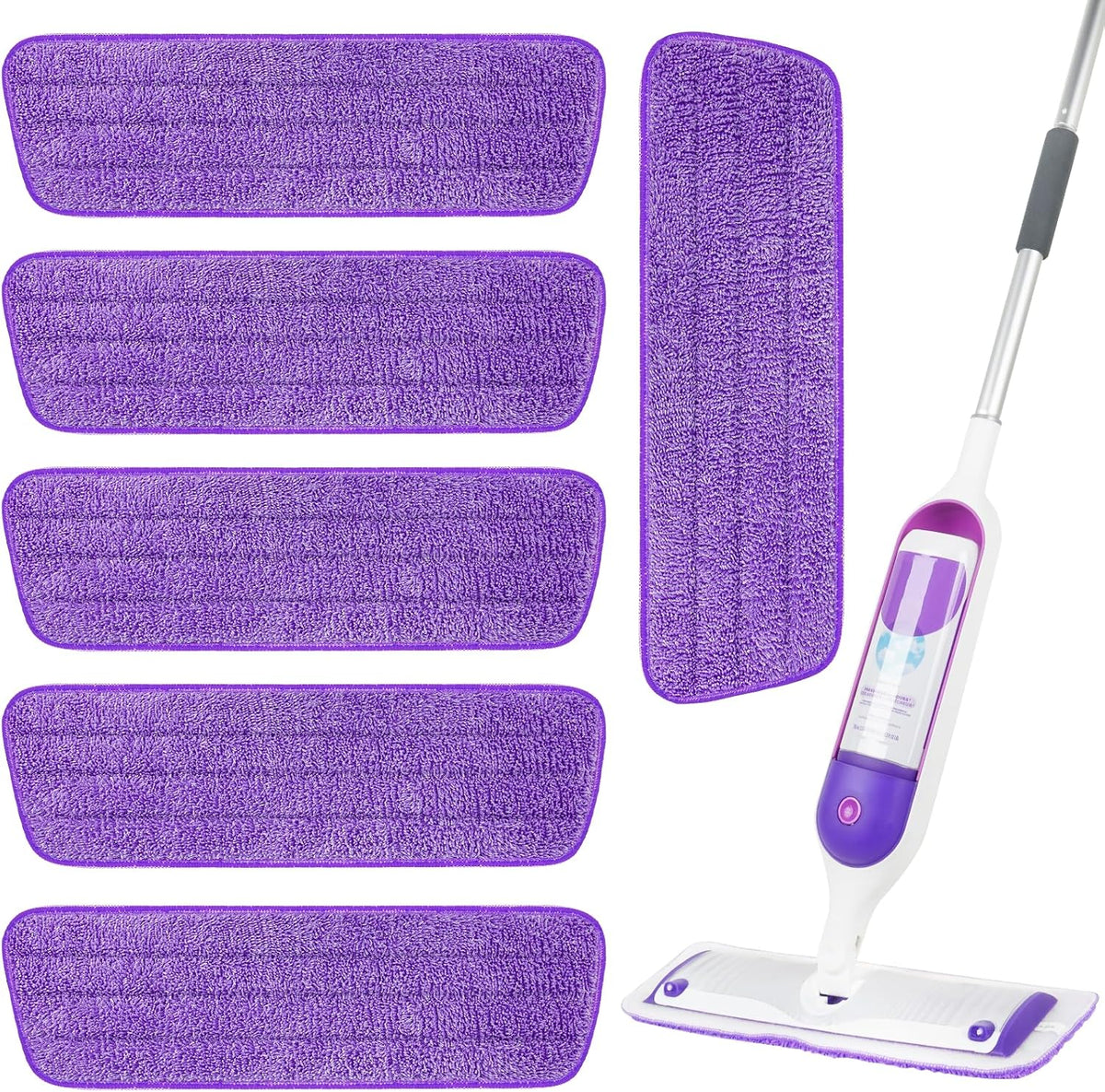 6 Pack Reusable Microfiber Mop Pads for Swiffer PowerMop, Power Mop Refill Pads for 13''-16''