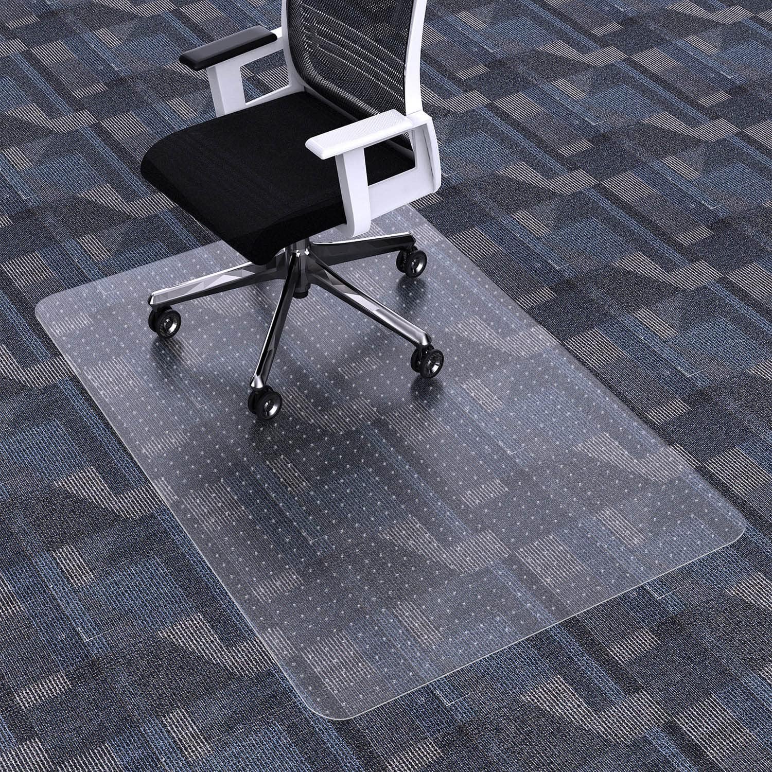 FuturHydro Office Chair Mat for Carpet, 30" x 48" Clear Floor Protector, Transparent Under Desk