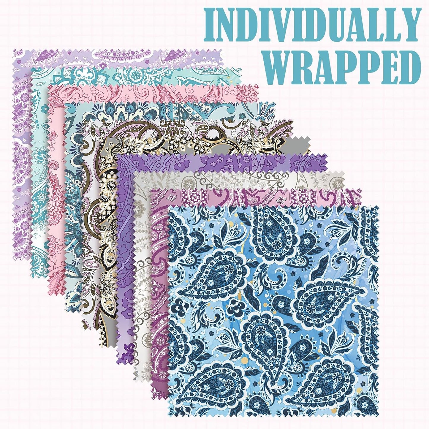 Sinmoe 20 Pcs Microfiber Cleaning Cloth Cute Paisley Waves Design Microfiber Soft Multicolor