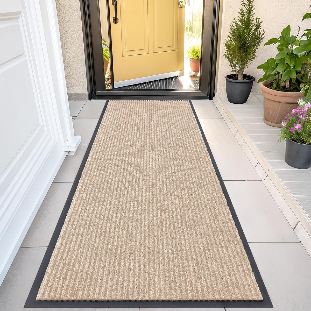 OLANLY Front Door Mat Indoor Outdoor Entrance, Waterproof Heavy Duty Doormat, Fade Resistant, Low