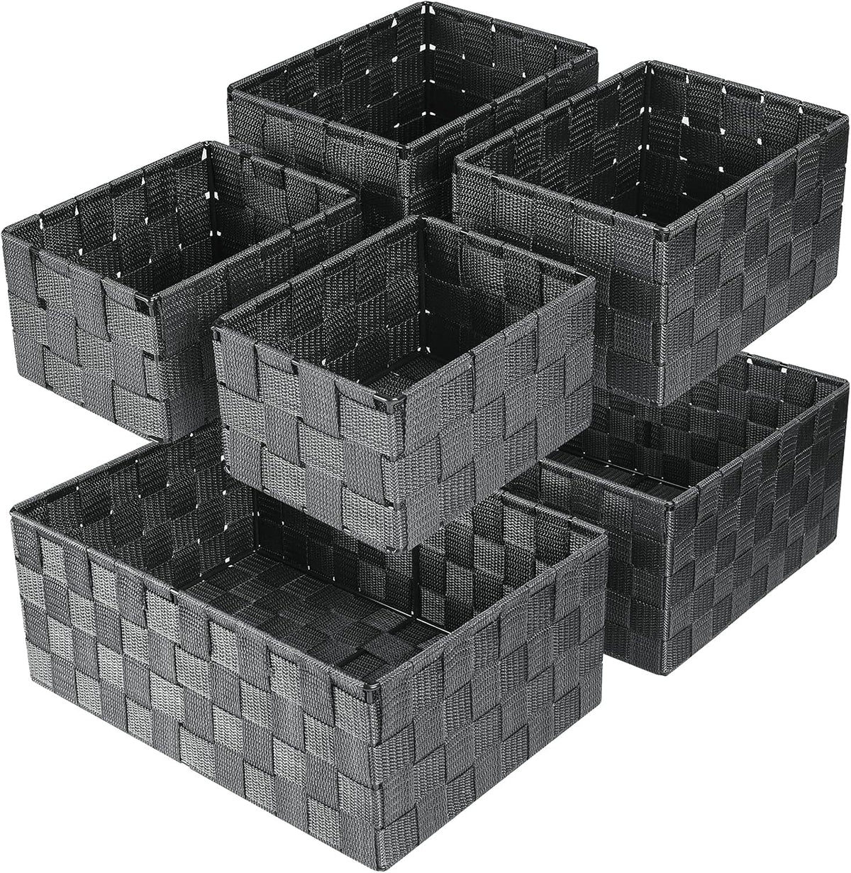 Woven Storage Baskets, Storage Bins, Cube Basket Container Baskets Storage Boxes Organizers for