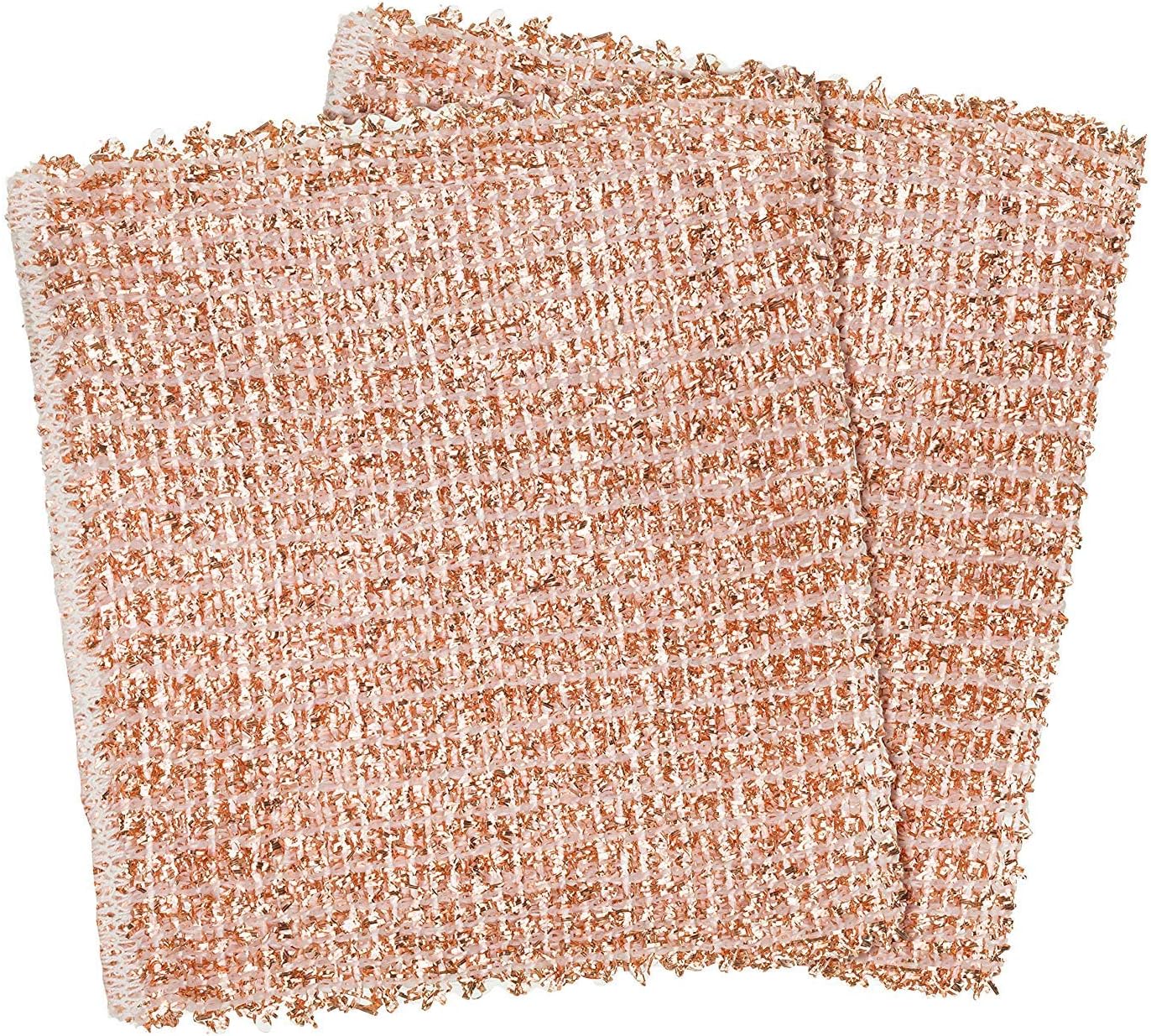Redecker Real Copper Cleaning Cloths – Scratch-Free 2-Ply Woven Copper Scrub Pads for Pots, Pans