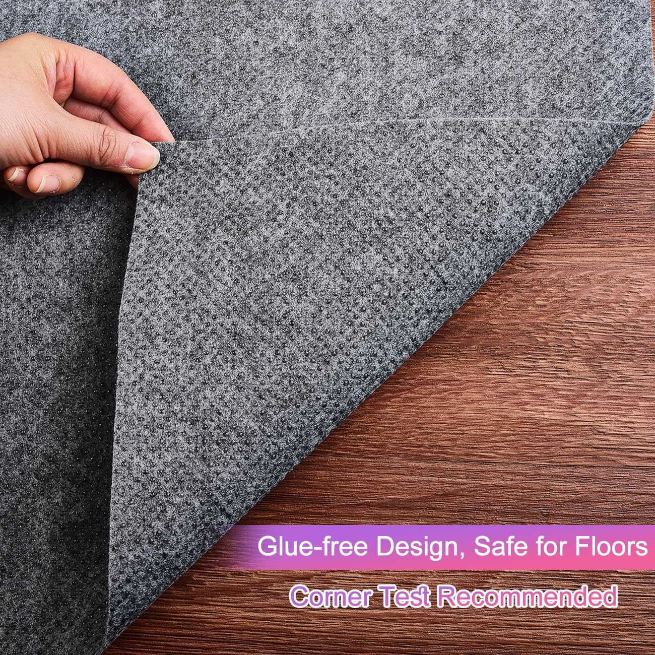 Non Slip Mattress Gripper and Area Rug Felt Pad, Keeps Mattress and Rug in Place - Full Size (4 x 6