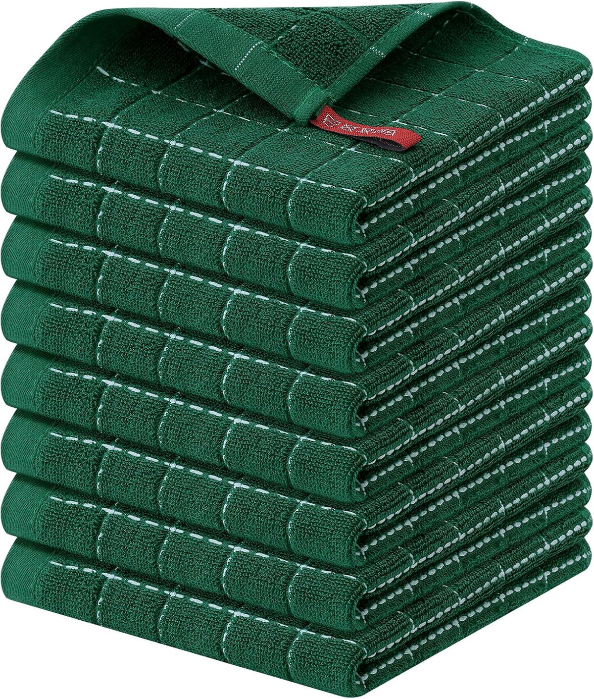 Homaxy 100% Cotton Terry Kitchen Dish Cloths, Ultra Soft and Absorbent Dish Towels for Kitchen