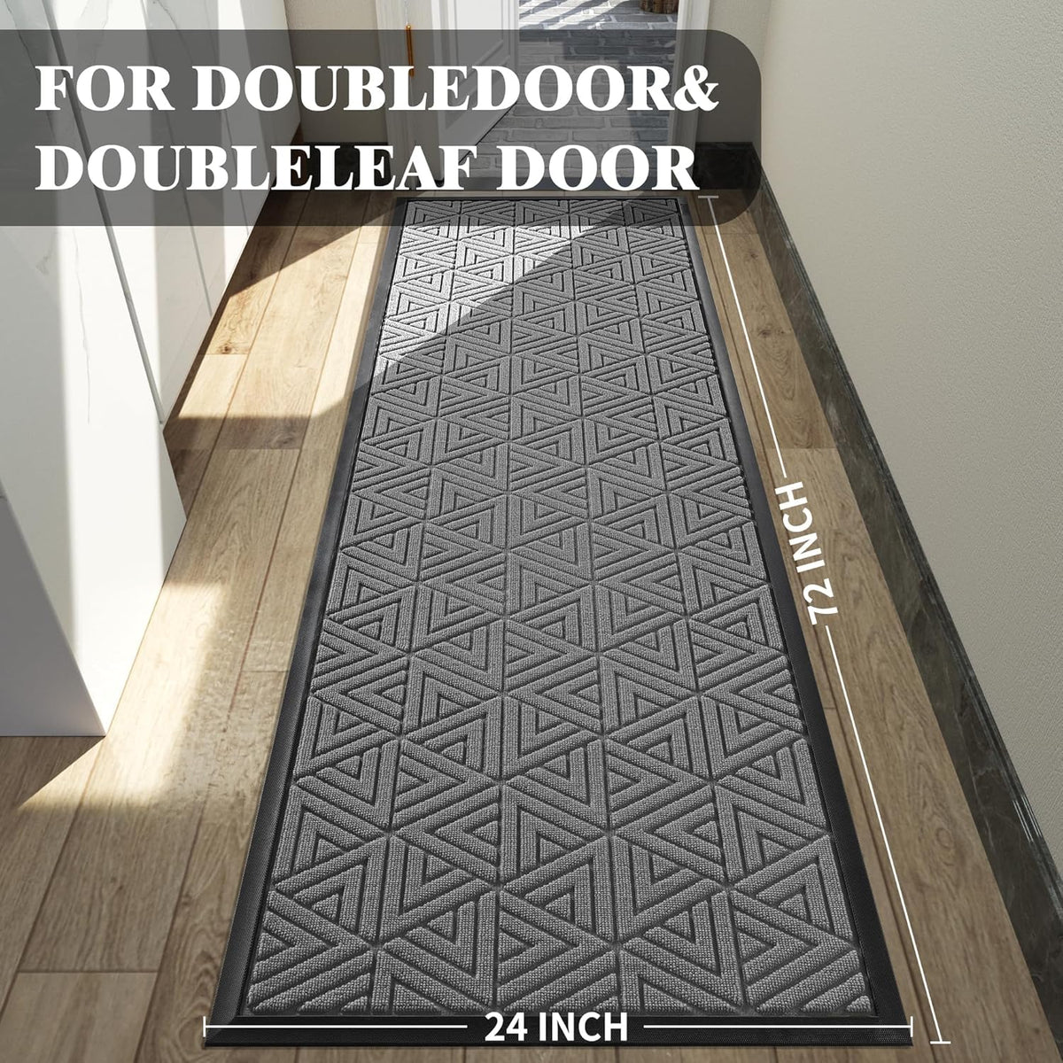 Yimobra Front Door Mat Outside Entrance 72 x 24, Waterproof and Washable Outdoor Mat, Non Slip