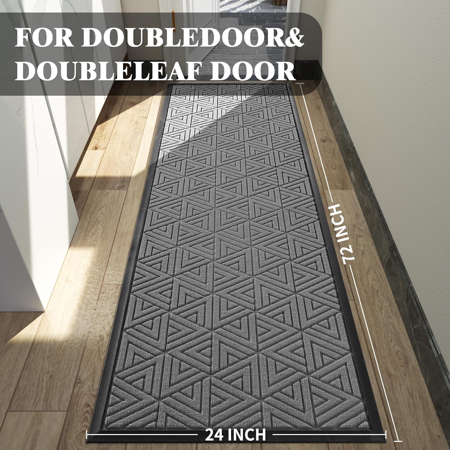 Yimobra Front Door Mat Outside Entrance 72 x 24, Waterproof and Washable Outdoor Mat, Non Slip