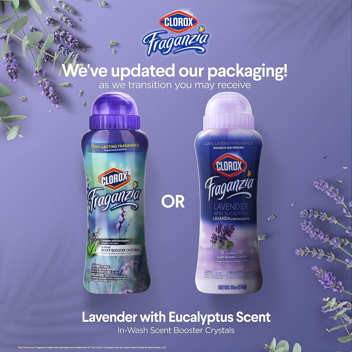 Clorox Fraganzia Laundry Scent Booster Crystals in Lavender with Eucalyptus Scent - Scented In-Wash