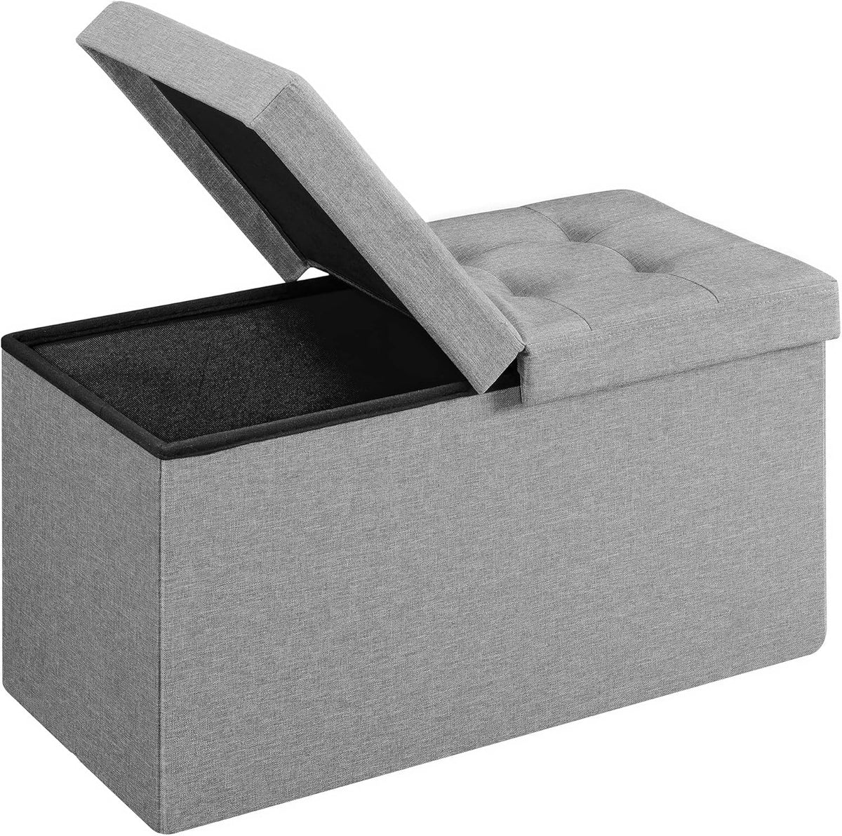 SONGMICS Mazie Collection - 30 Inches Storage Ottoman, Foldable Storage Bench with Flipping Lid