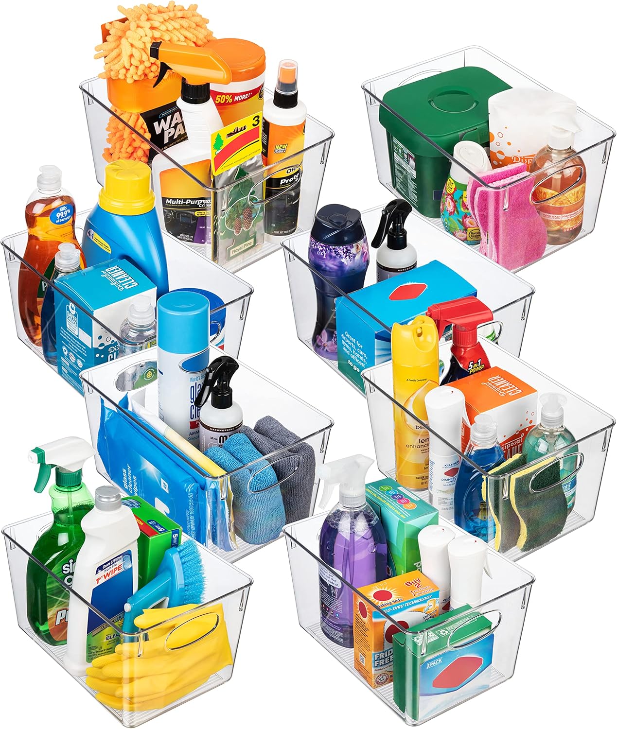 ClearSpace Plastic Storage Bins With lids, 8 Pack – Perfect Pantry Organization and Storage