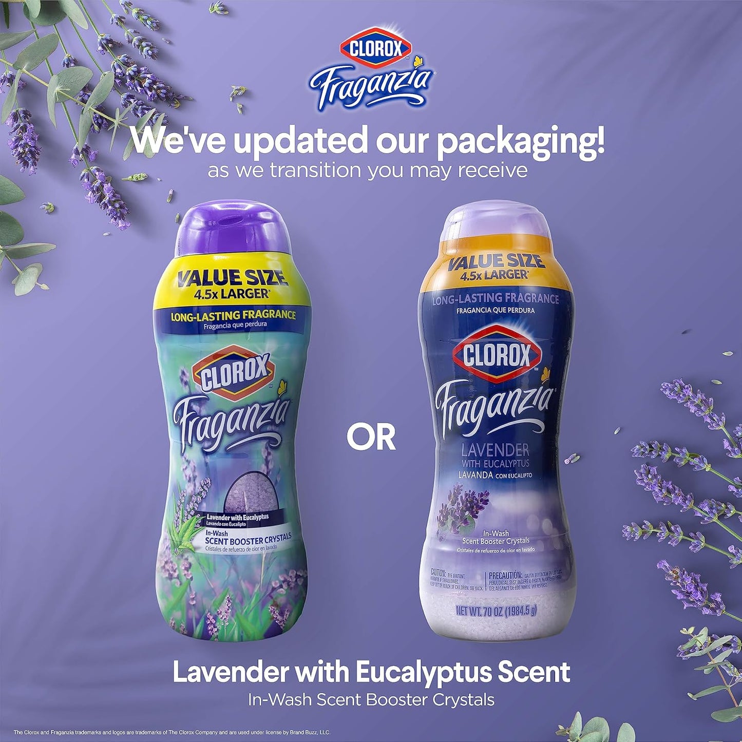 Clorox Fraganzia Laundry Scent Booster Crystals in Lavender with Eucalyptus Scent - Scented In-Wash