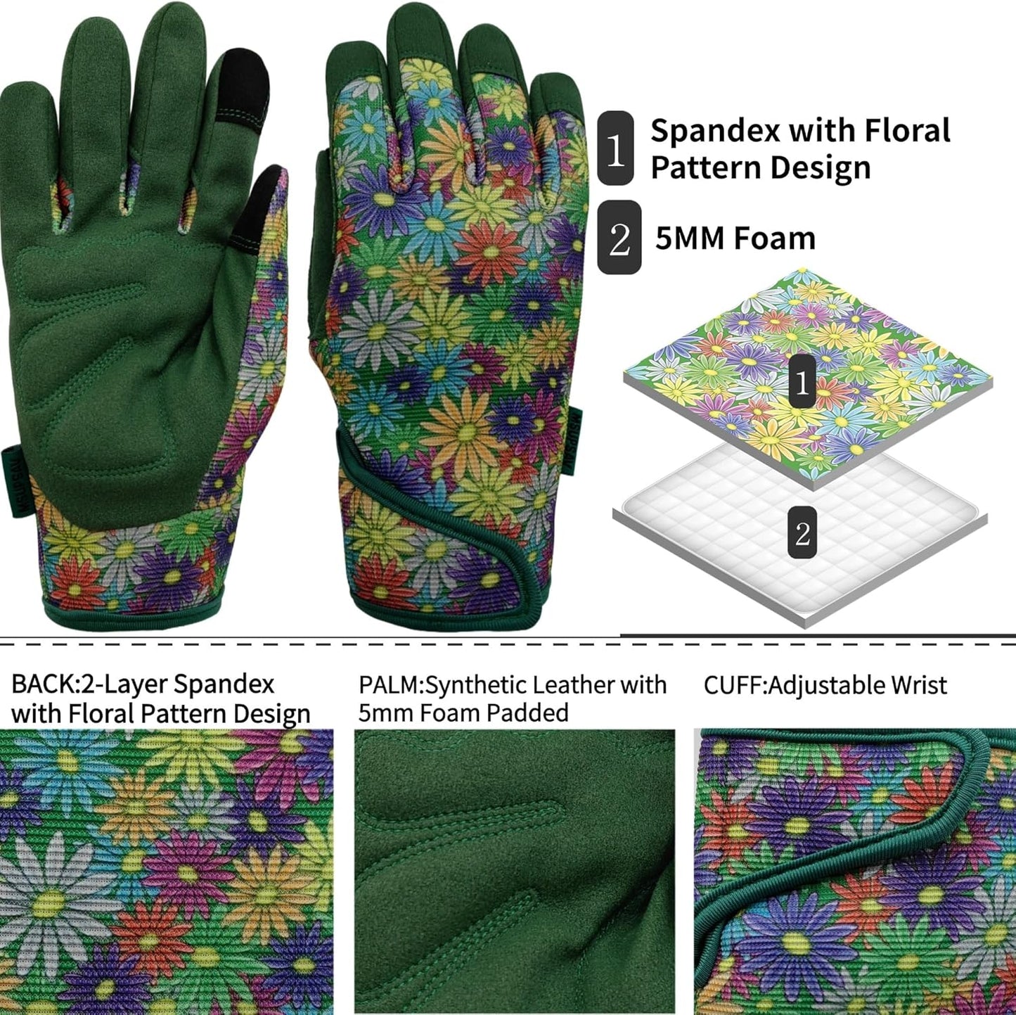 Thorn Proof&Puncture Resistant Gardening Gloves with Grip,Garden Gloves for Women, Leather Work