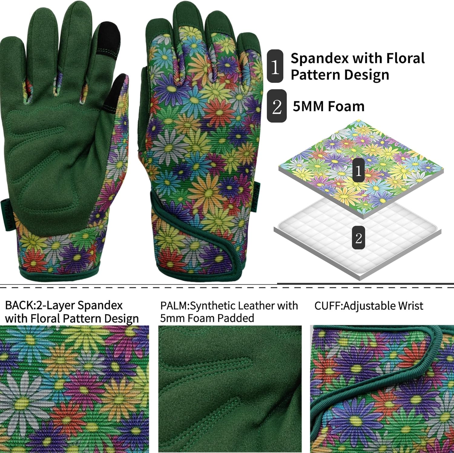Thorn Proof&Puncture Resistant Gardening Gloves with Grip,Garden Gloves for Women, Leather Work