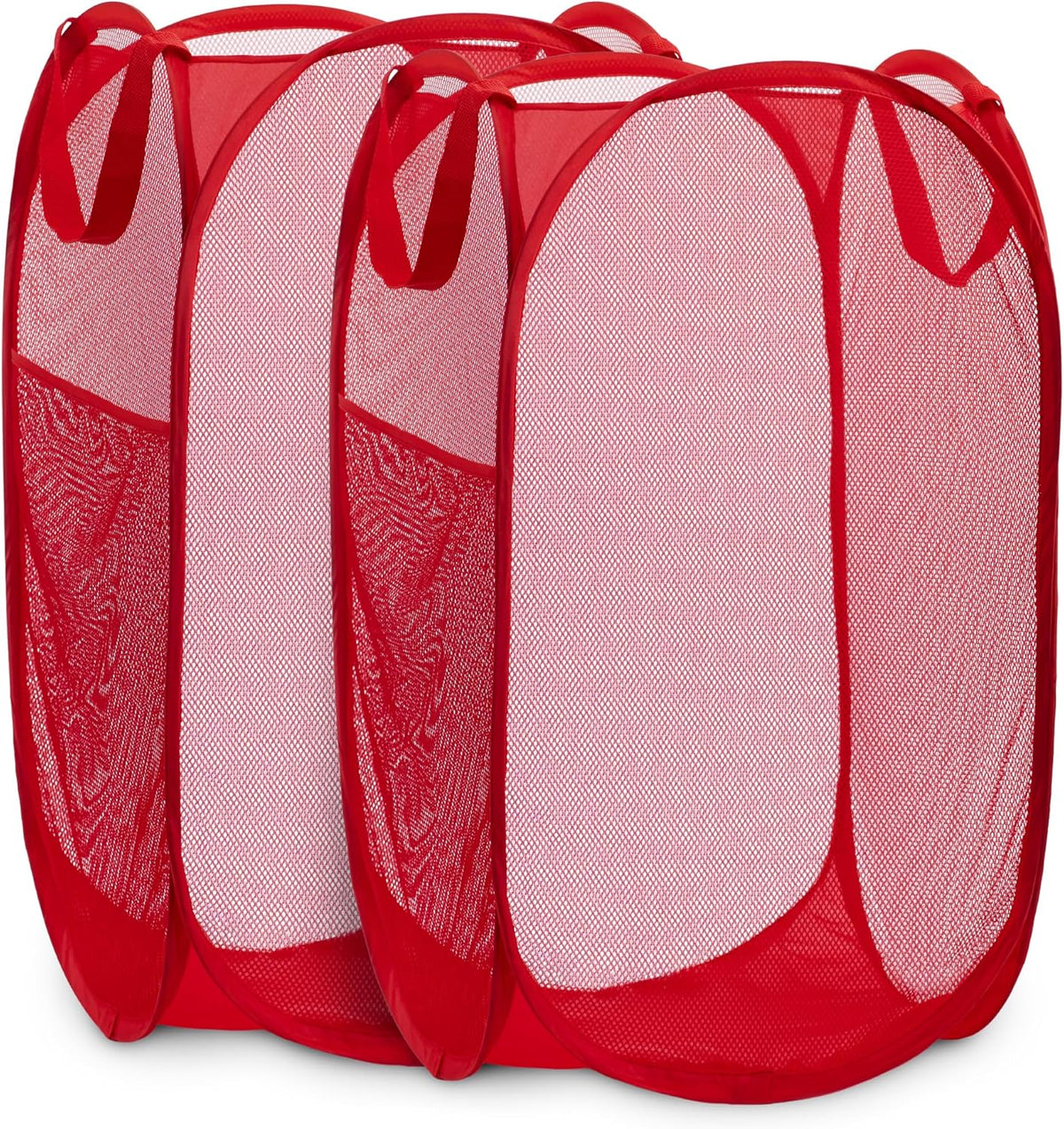 Handy Laundry Collapsible Mesh Pop Up Hamper with Wide Opening and Side Pocket - Breathable