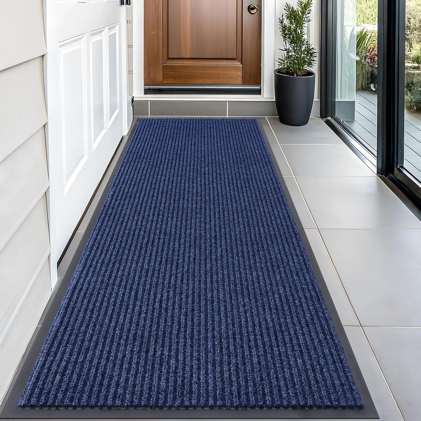 OLANLY Front Door Mat Indoor Outdoor Entrance, Waterproof Heavy Duty Doormat, Fade Resistant, Low