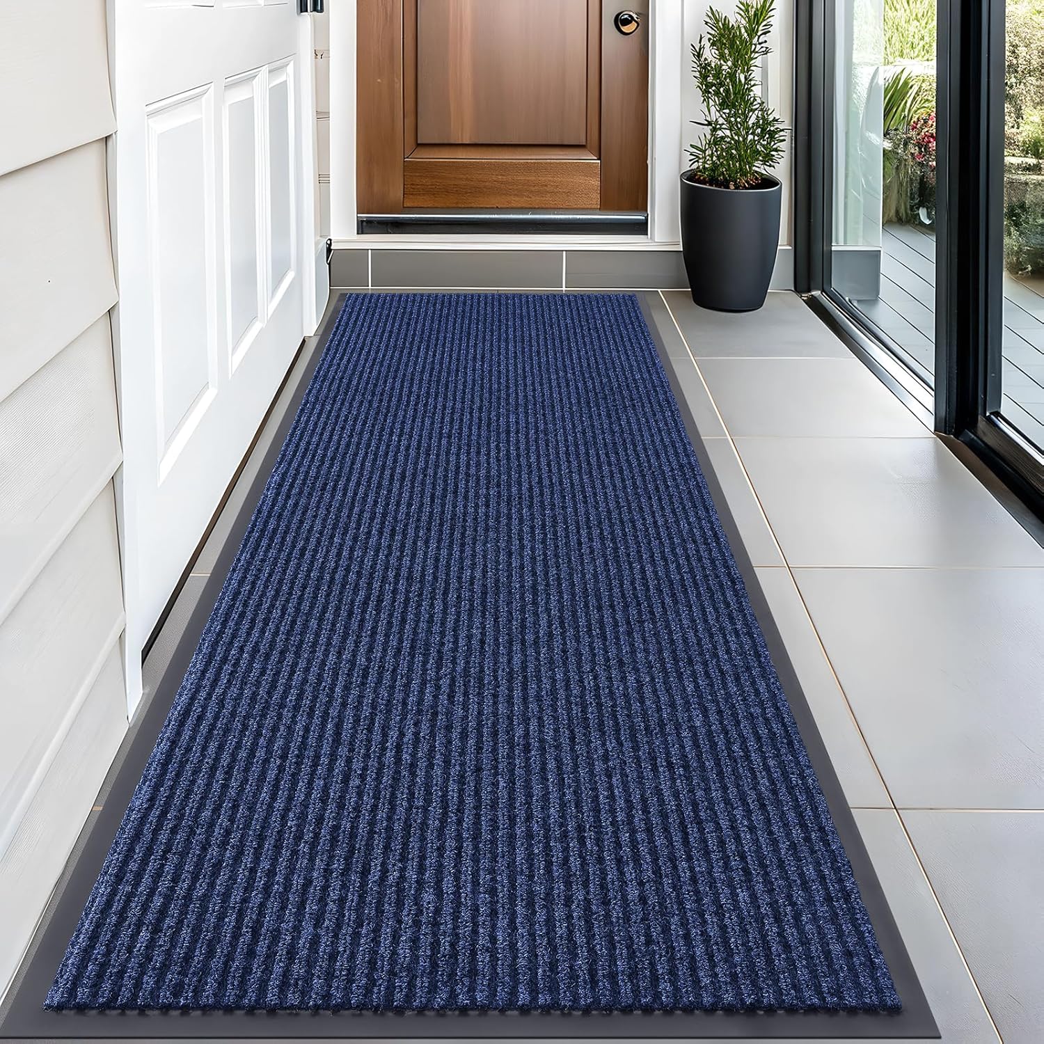OLANLY Front Door Mat Indoor Outdoor Entrance, Waterproof Heavy Duty Doormat, Fade Resistant, Low