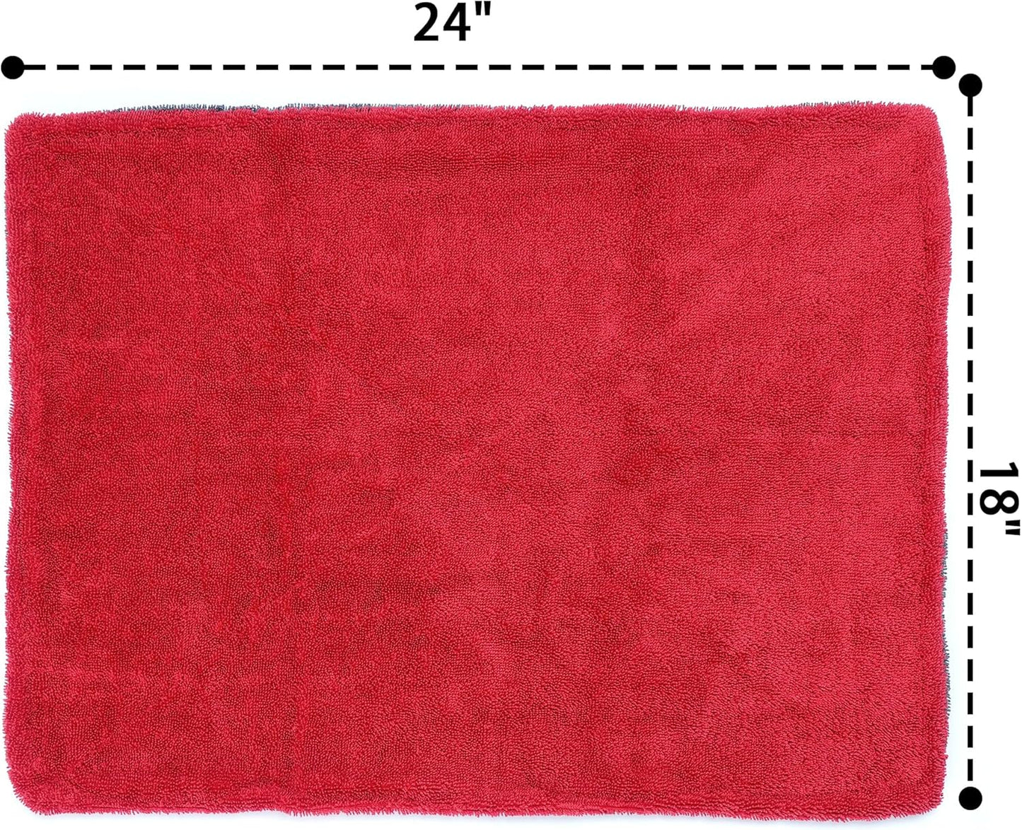 Greenfound Microfiber Towel for Cars, 1000GSM Car Drying Towel, Double Twist Pile & Edgeless
