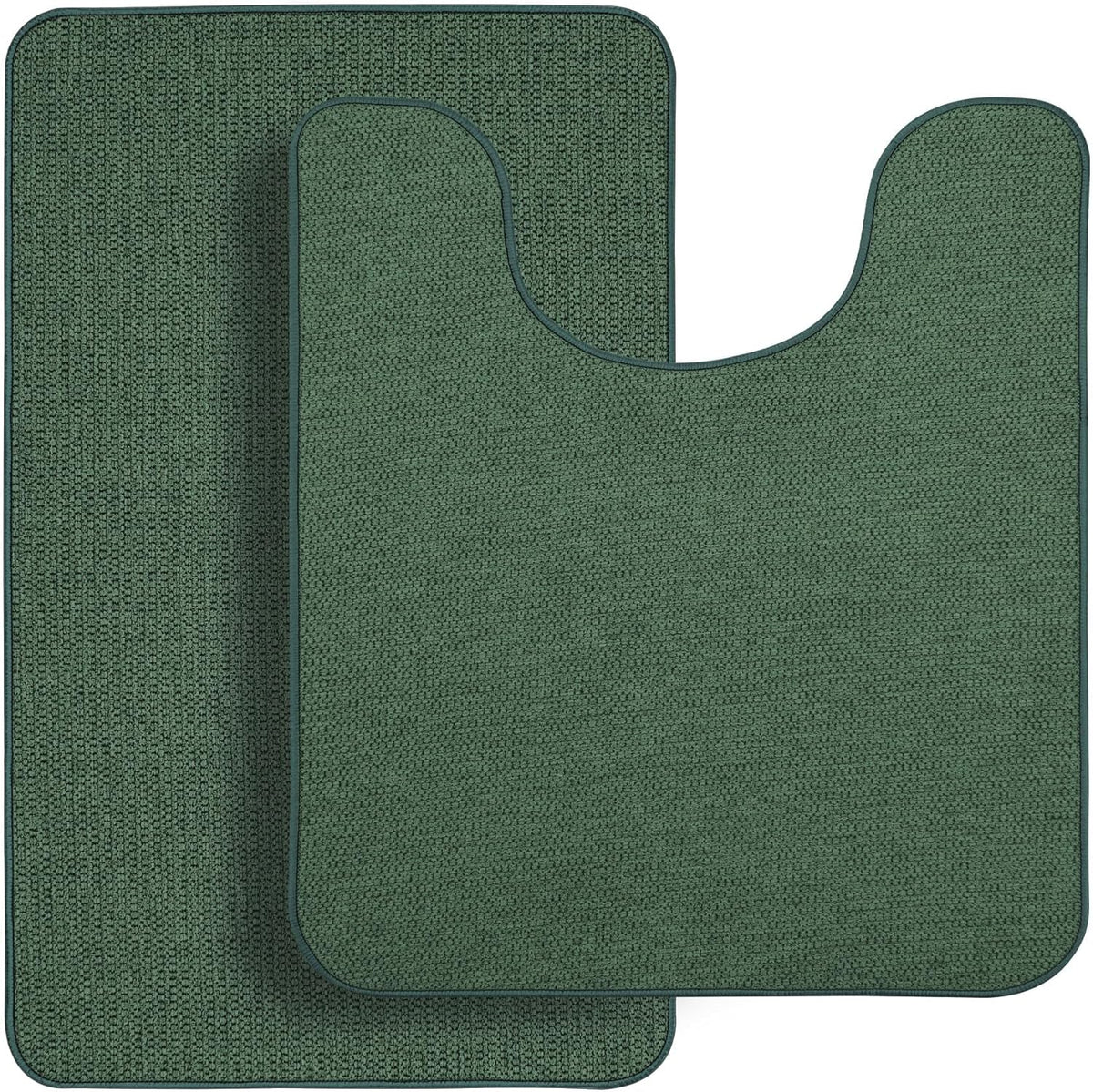 Bathroom Rugs Set 2 Pieces,Thin Bathroom Mats,Toilet Rugs,Quick Dry,Non-Slip,Machine Washable,Low