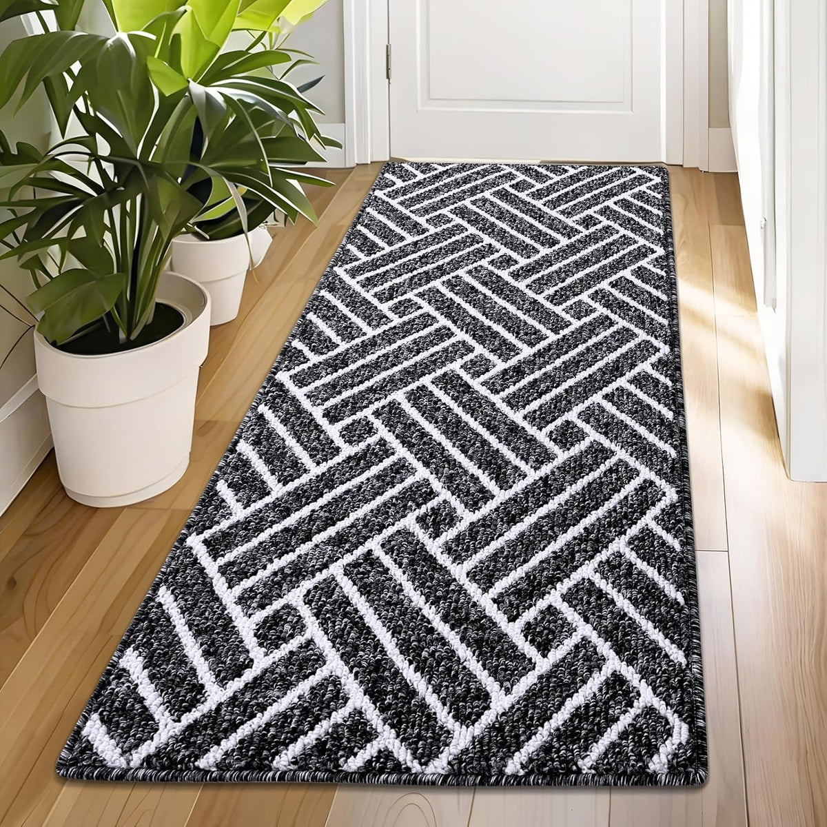 OLANLY Runner Indoor Door Mat, 70x23 Inch, Dirt Resistant and Absorbent, Non-Slip Rubber Backing