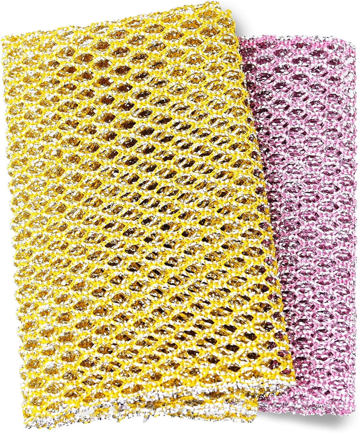 Heavy Duty Dish Scrubbers, Non-Scratch Scouring Pads - Odorless & Long Lasting Mesh Dish Cloth