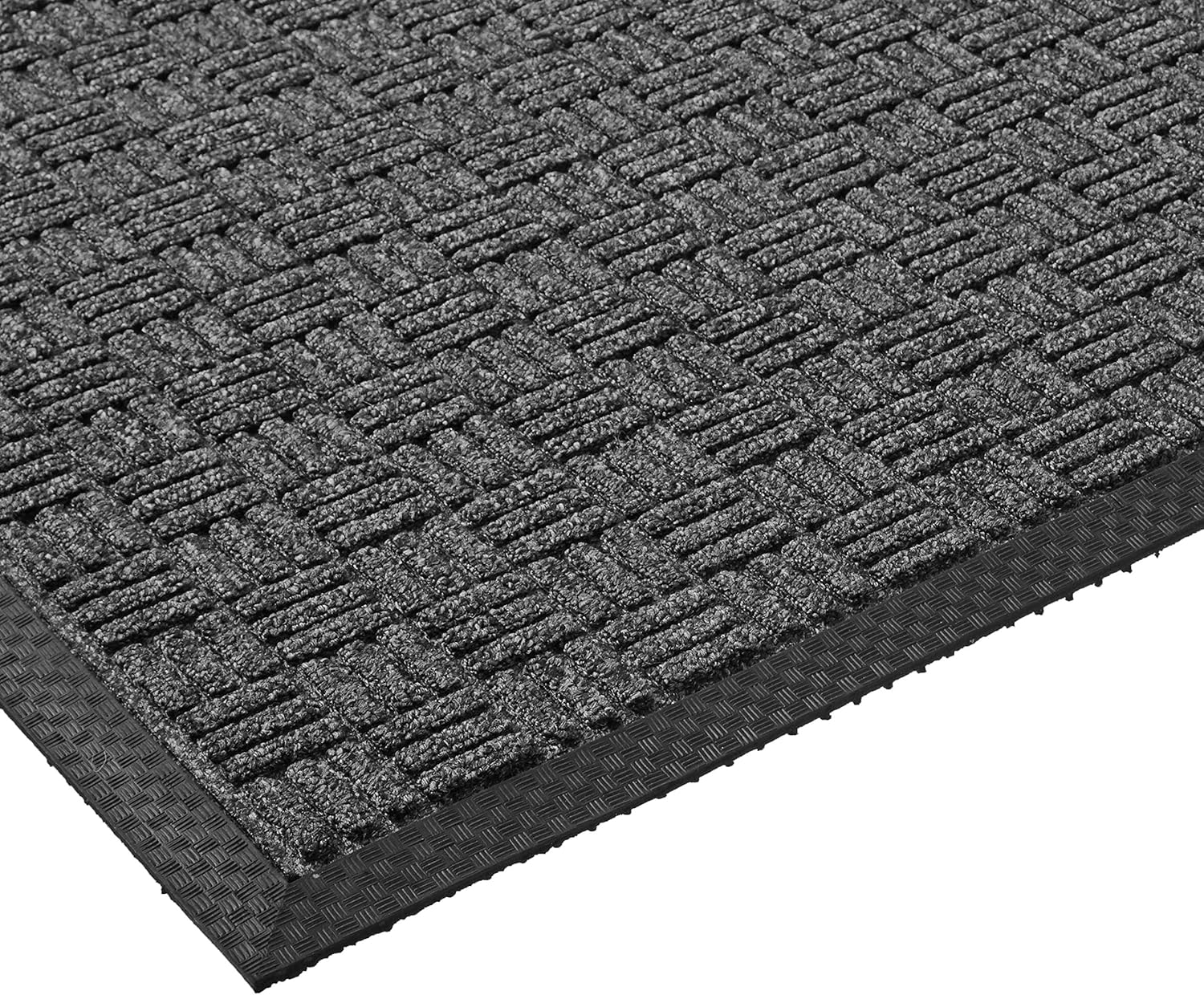 Kempf Water Retainer Entrance Mat, Indoor Outdoor Rubber Rug, Moisture Trapping, Absorbent Mat (4'