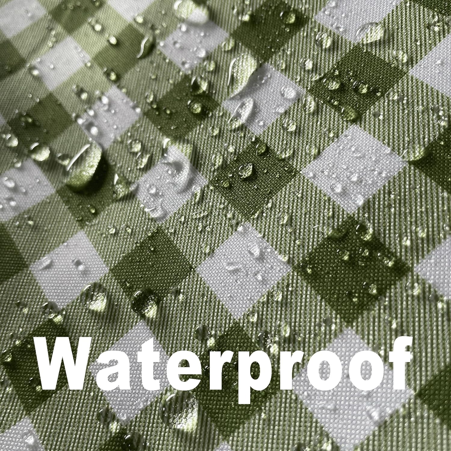 Classic Gingham Plaid Tablecloth Fabric - Rectangular 58x102 Inch Water Resistant Checked Table