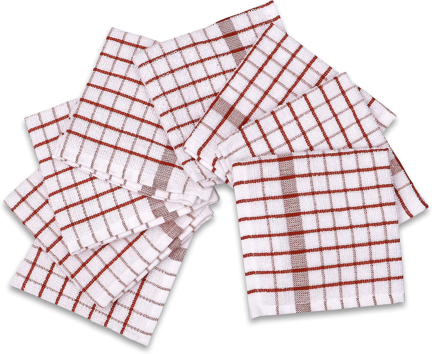 AMOUR INFINI Kitchen Dish Cloths Set of 8 - Ultra Soft, Highly Absorbent, Quick-Drying Terry Cotton