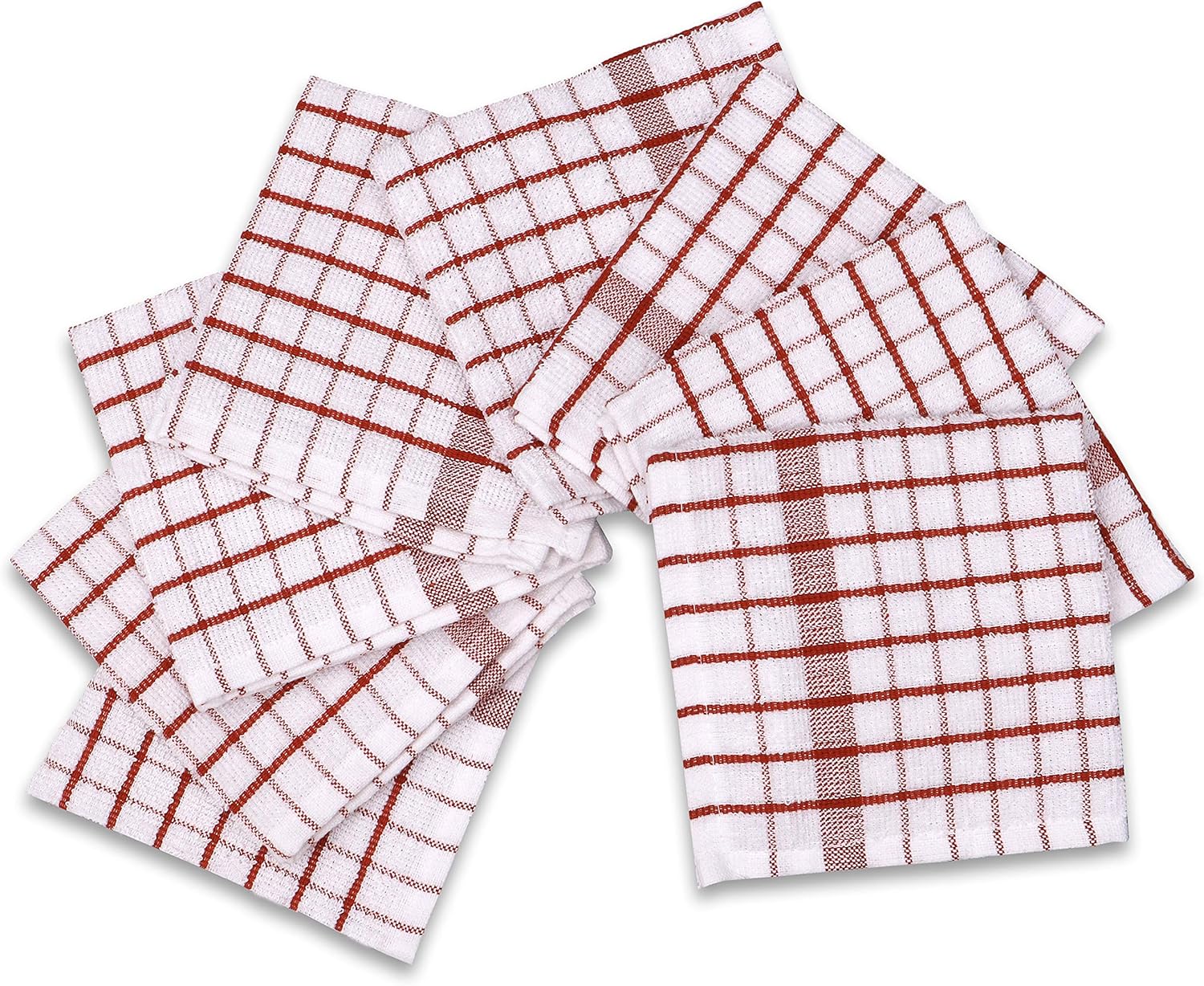 AMOUR INFINI Kitchen Dish Cloths Set of 8 - Ultra Soft, Highly Absorbent, Quick-Drying Terry Cotton