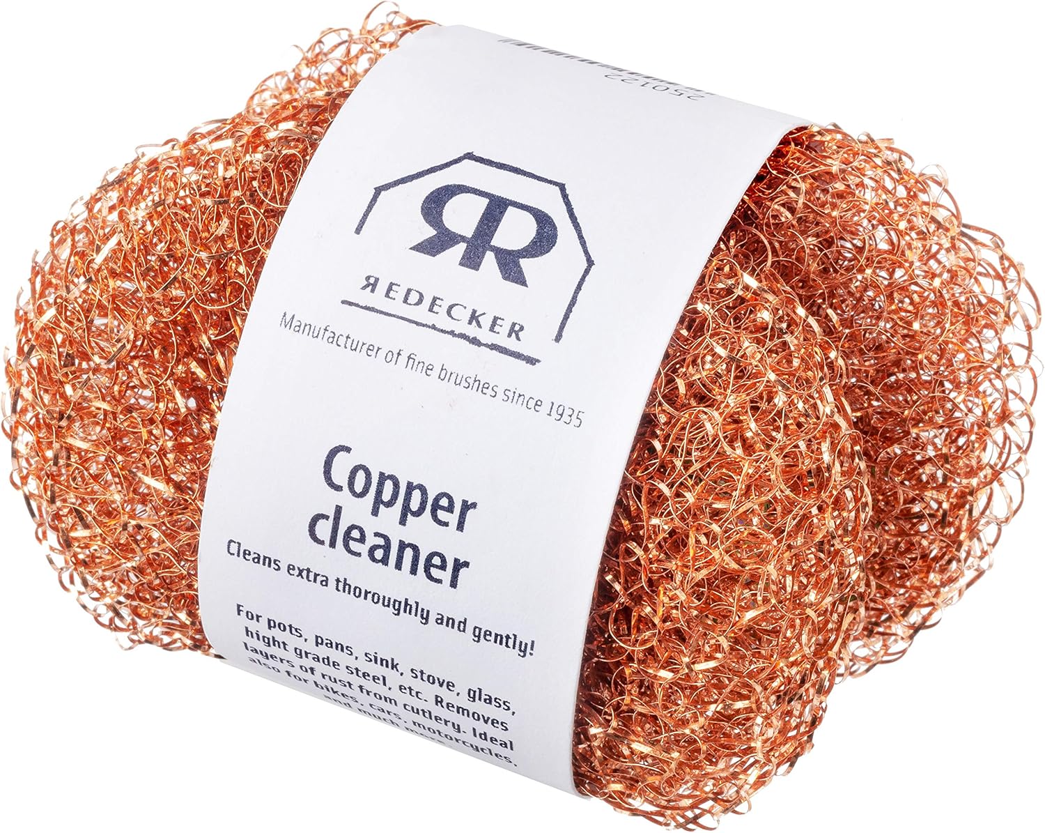 Redecker Real Copper Pot Scrubbers – Double-Layer Copper Scouring Pads for Pots, Pans, Dishes &