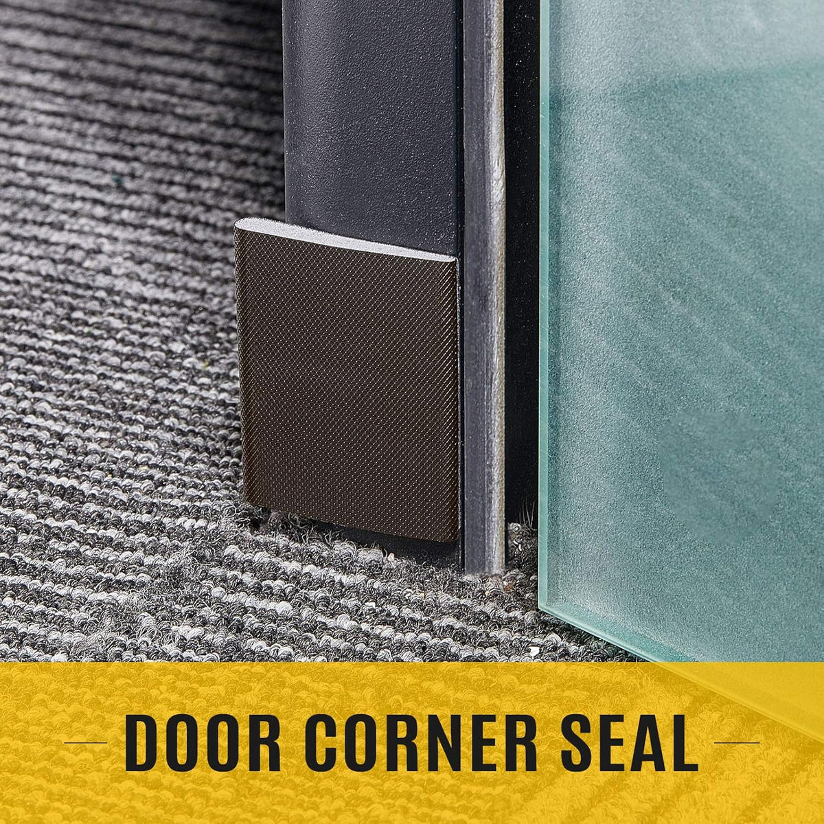 Zonon 16 Pieces Door Corner Seal Weatherstripping Exterior Door Frame Seal Draft Stopper Adhesive