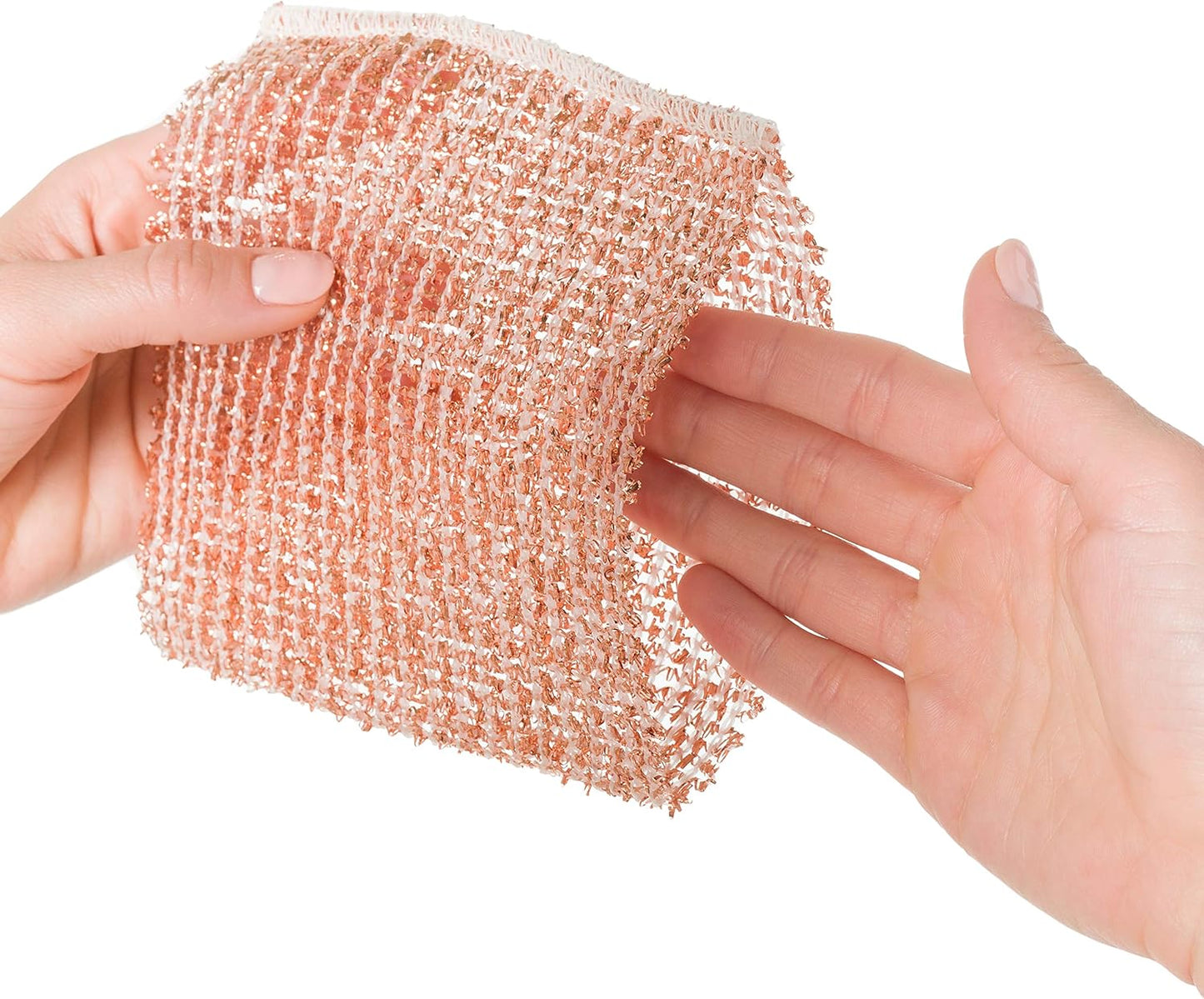 Redecker Real Copper Cleaning Cloths – Scratch-Free 2-Ply Woven Copper Scrub Pads for Pots, Pans