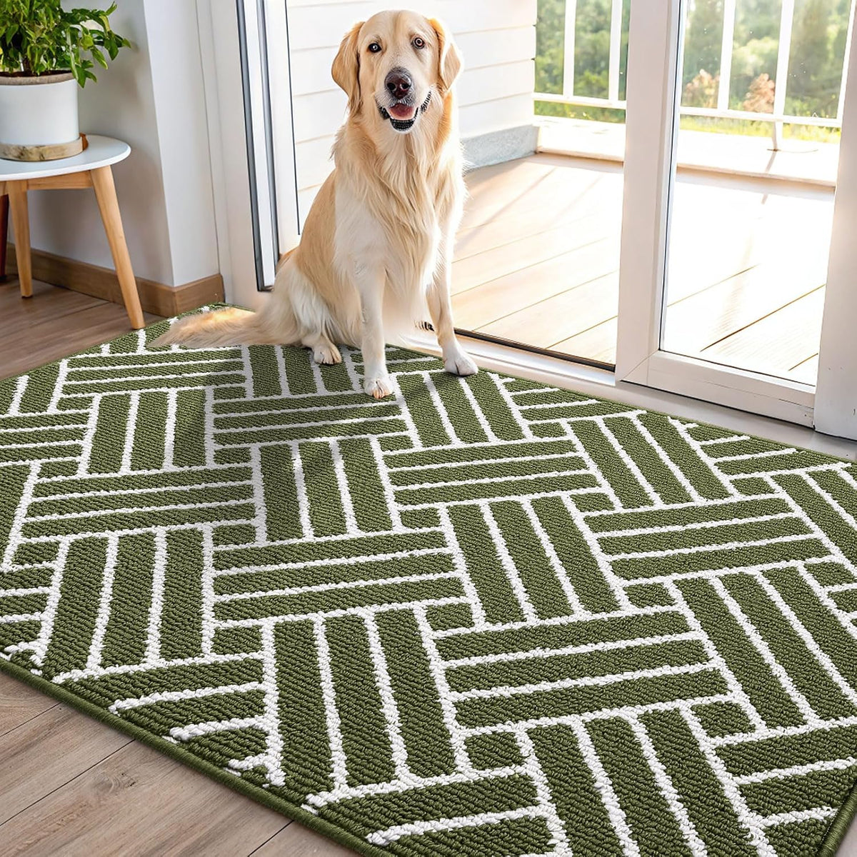 OLANLY Indoor Door Mat, 48x32 Inch, Dirt Resistant and Absorbent, Non-Slip Rubber Backing Floor
