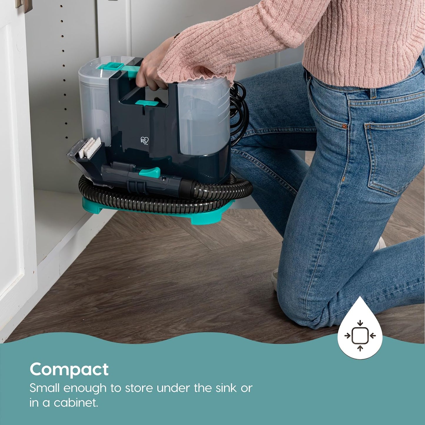 IRIS USA Carpet Spot Cleaner Machine 110V with Auto Spray for Low Pile Carpet, Couch, Sofa