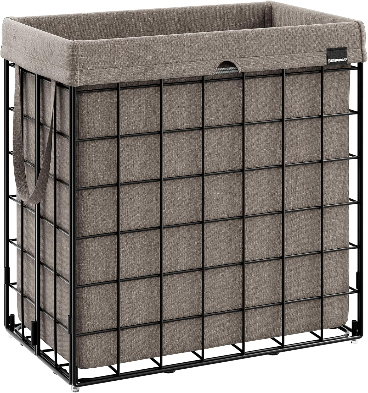 SONGMICS Laundry Hamper, 29 Gal. (110L) Laundry Basket, Collapsible Clothes Hamper, Removable and