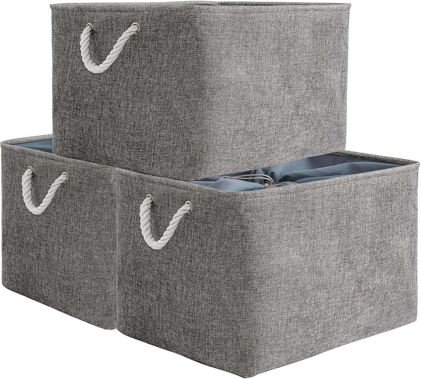 TheWarmHome Storage Baskets for Organizing, Sturdy Fabric Storage Basket , Foldable Storage Baskets