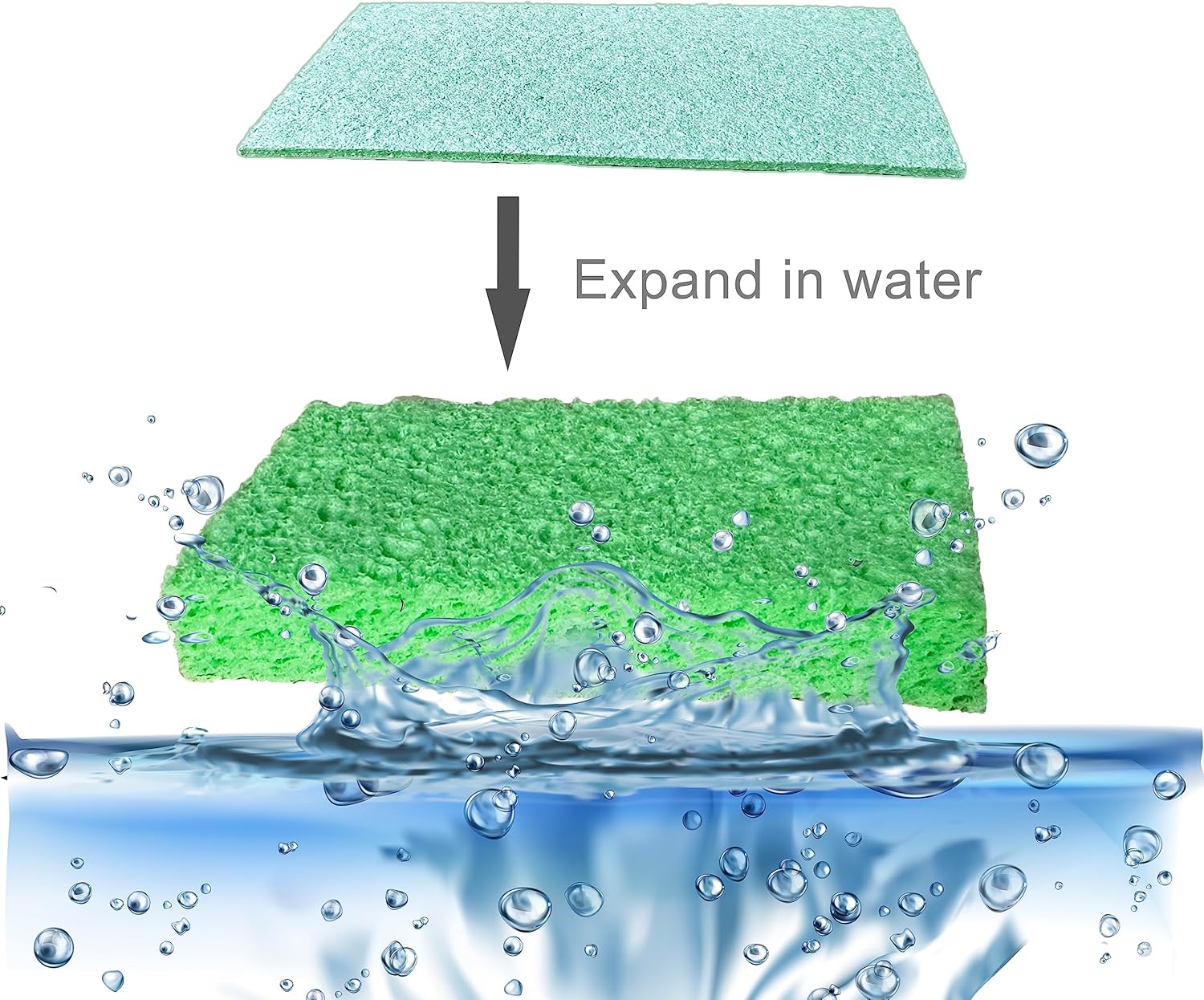 36 Pk Pop-Up Compressed Cellulose Sponges, Heavy Duty Scrub Kitchen Sponge, Clean Tough Messes
