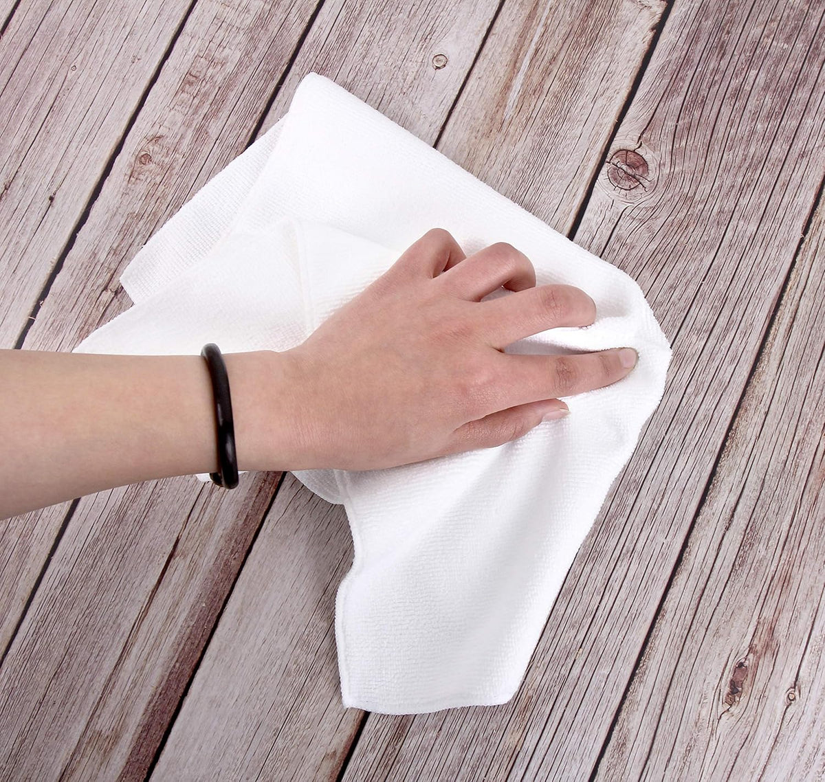 Tricol Clean Professional Extra-Thick Microfiber Cleaning Cloth 12 Pack White (16IN x 16IN, 300GSM