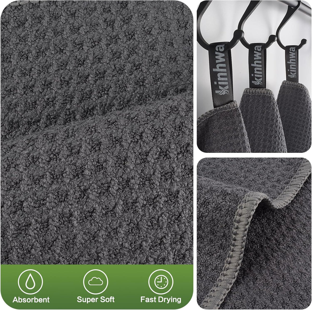 KinHwa Dish Cloths for Washing Dishes Kitchen Towels Microfiber Dish Towels for Kitchen Dish Towels