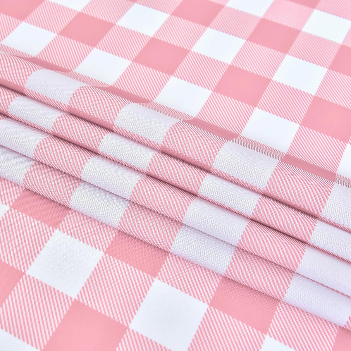 Waterproof Checkered Tablecloth Runner Fabric - Rectangle 12x108 Inch Classic Gingham Buffalo Plaid