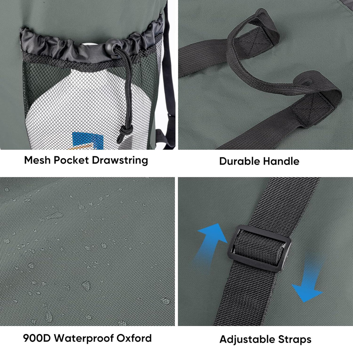 BALEINE 120L Laundry Bag Backpack, 900D Oxford Fabric Large Travel Laundry Bags with Shoulder