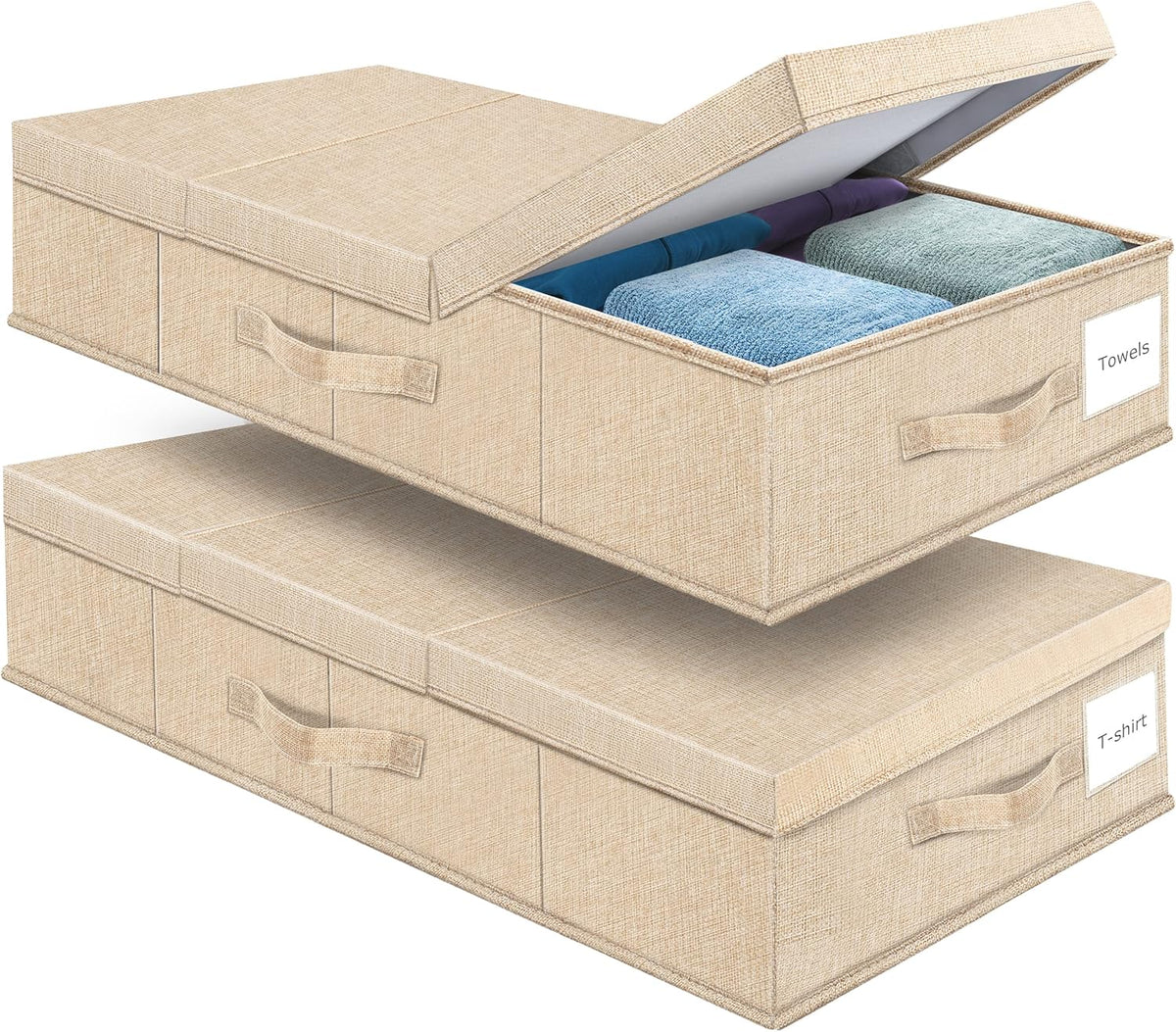 Underbed Storage Containers Bin with Lids (Set of 2) Large Under Bed Storage Organizer Box with