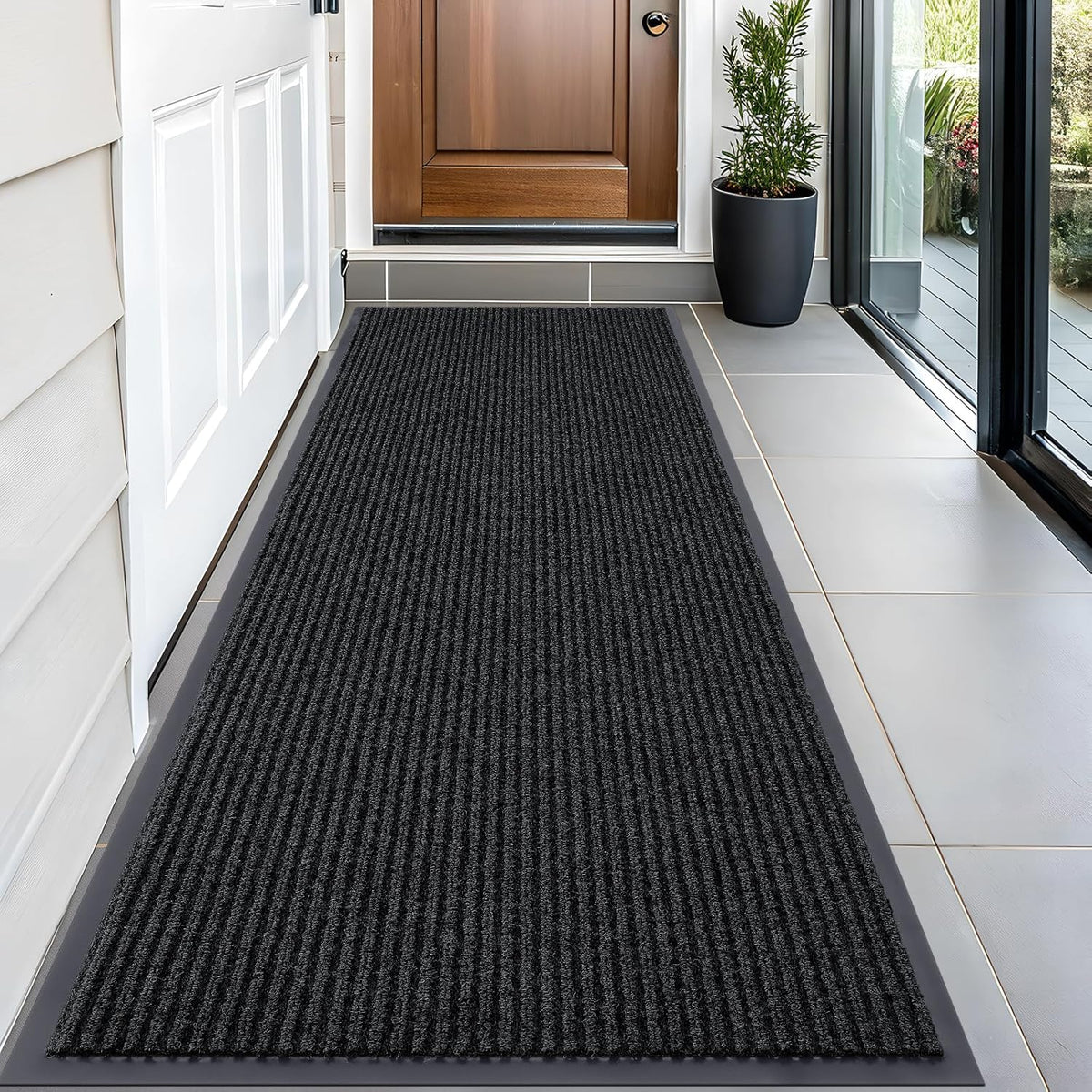 OLANLY Front Door Mat Indoor Outdoor Entrance, Waterproof Heavy Duty Doormat, Fade Resistant, Low
