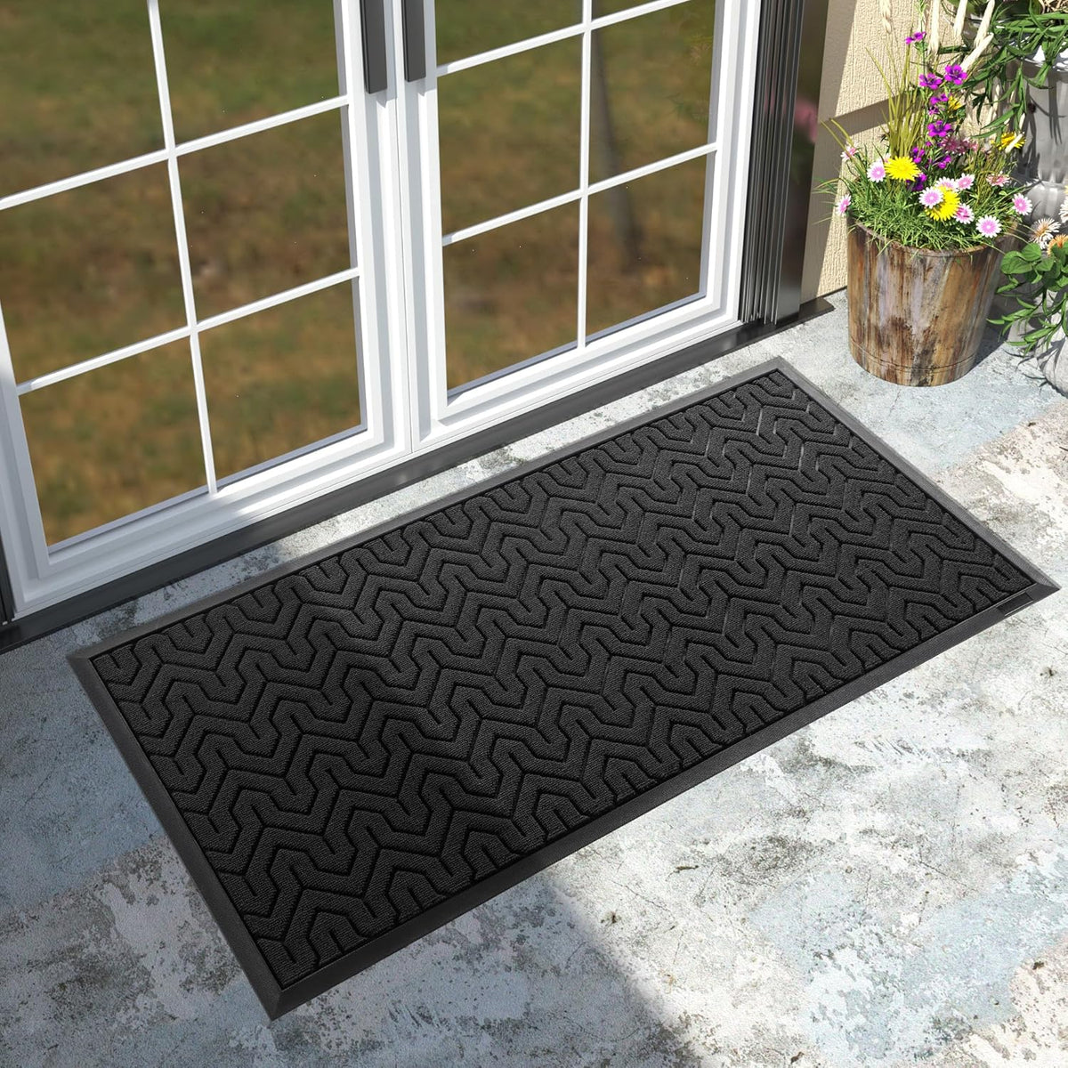 Yimobra Large Door Mat Outside Entrance 47x24, Waterproof Heavy Duty Outdoor Mats for Front Door