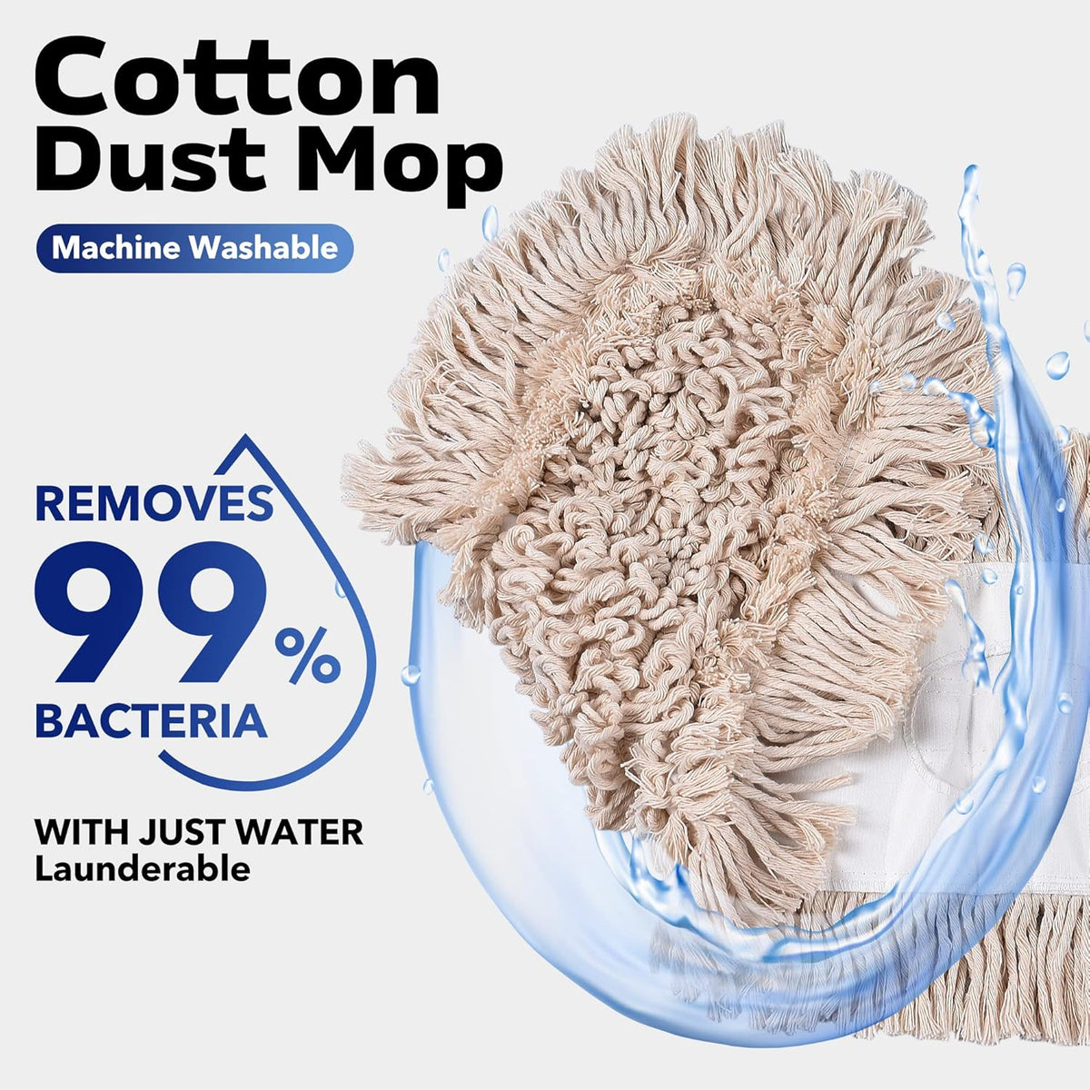 Matthew Cleaning 36'' Cotton Dust Mop Refill Washable Thick Tufted Replacement Heads for