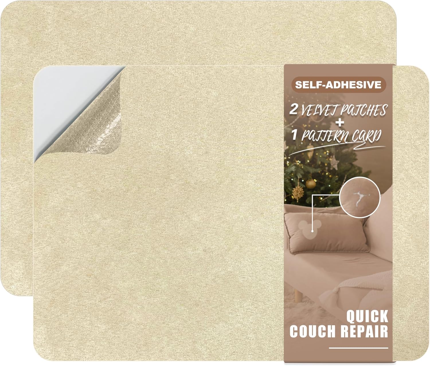 Azobur Fabric Couch Repair Patch 8.3 x 11 inches,Self-Adhesive Fabric Repair Patch for