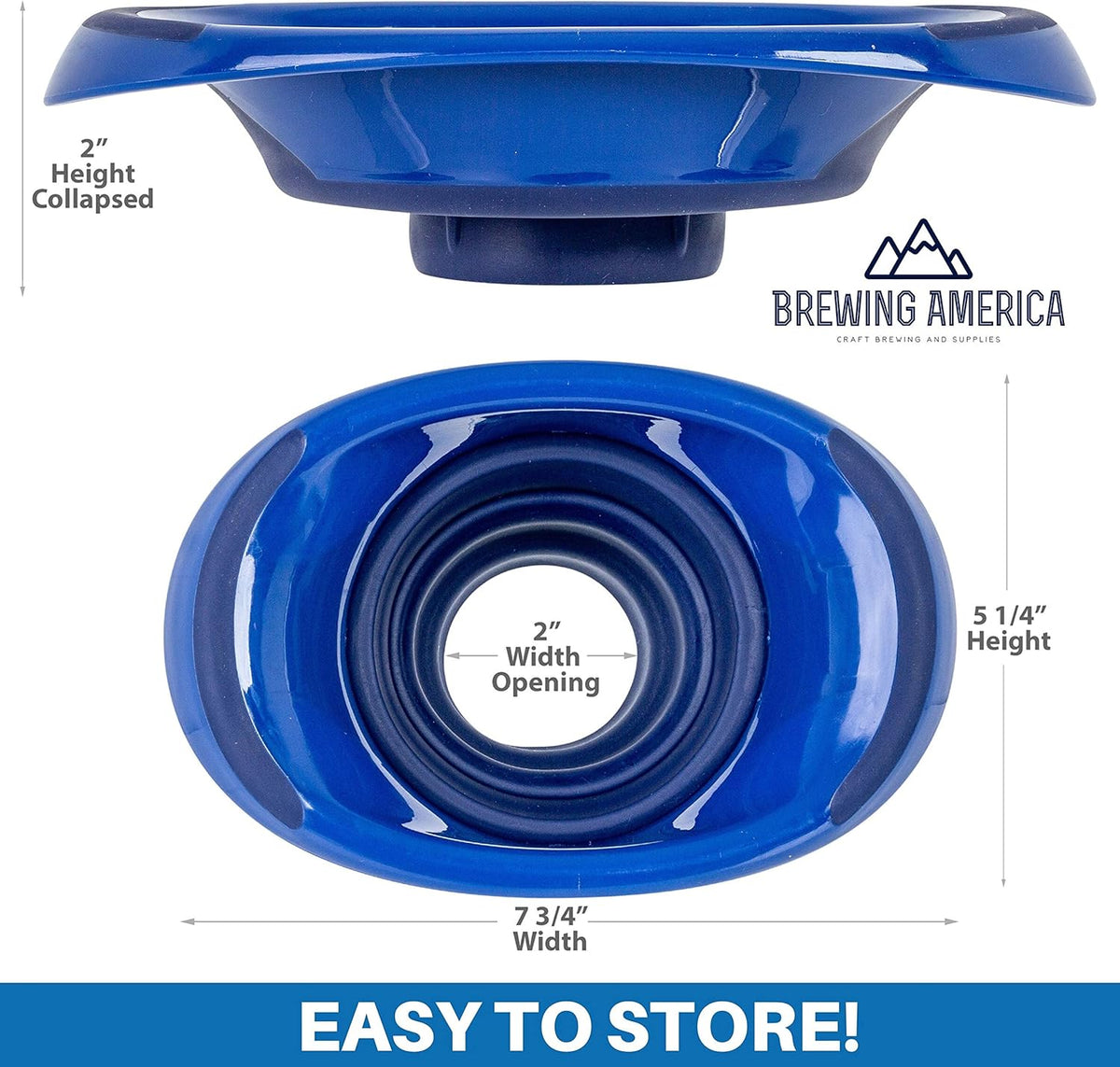 Kitchen Canning Funnel – Collapsible Silicone Food Funnel for Wide Mouth and Regular Mason Jars