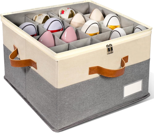 1 Pack Shoe Organizer for Closet, Adjustable Shoe Box Storage Containers, Large Foldable Shoe Bins