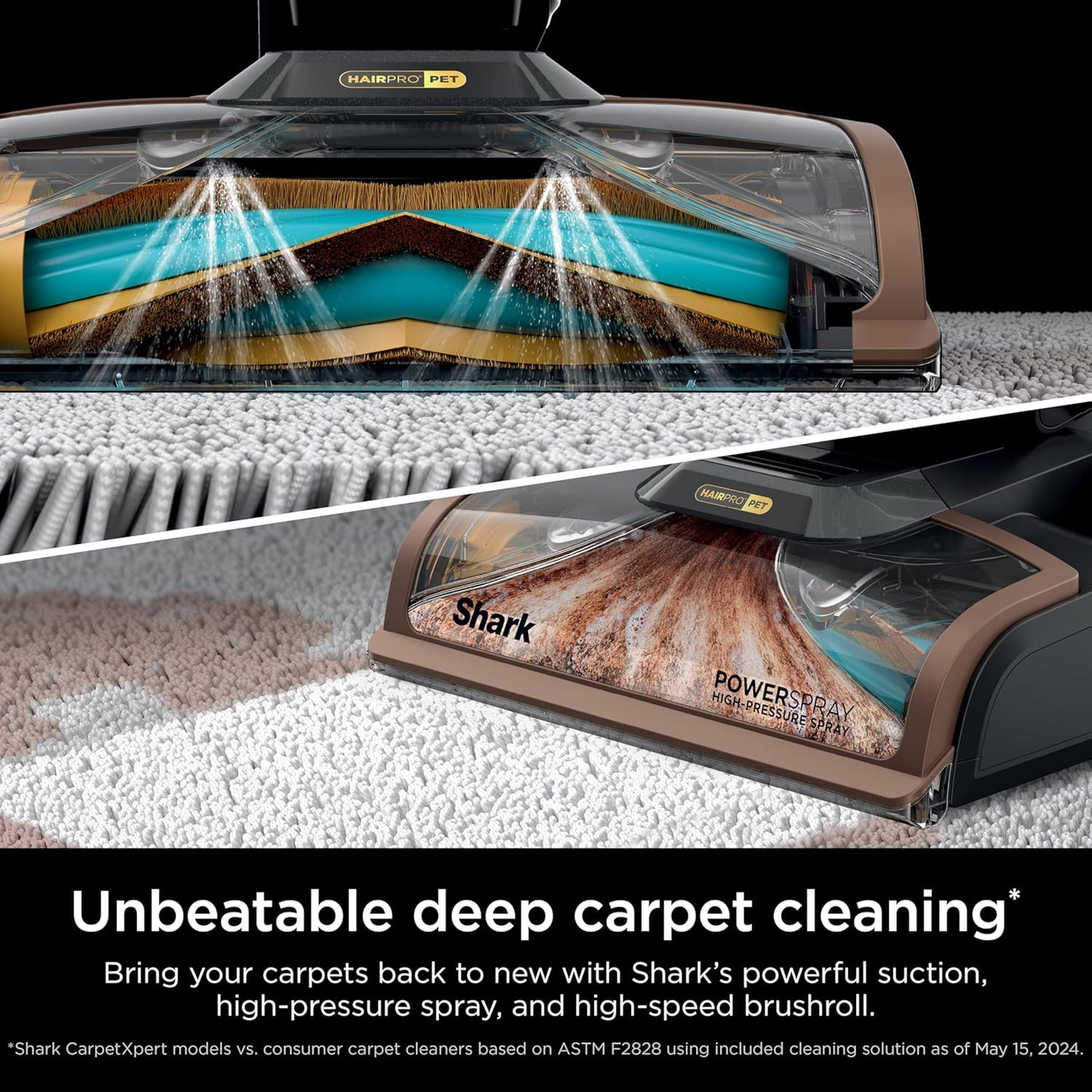 Shark CarpetXpert HairPro with StainStriker, Upright Carpet, Area Rug & Upholstery Cleaner, Perfect
