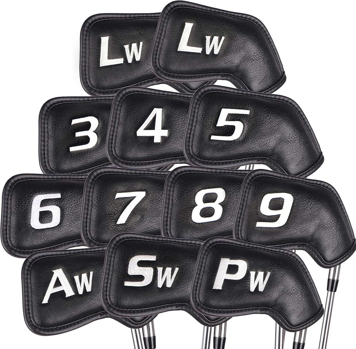 CHAMPKEY Premium Golf Club Covers for Men 12 Pack - Comfortable Polyurethane Golf Iron Covers