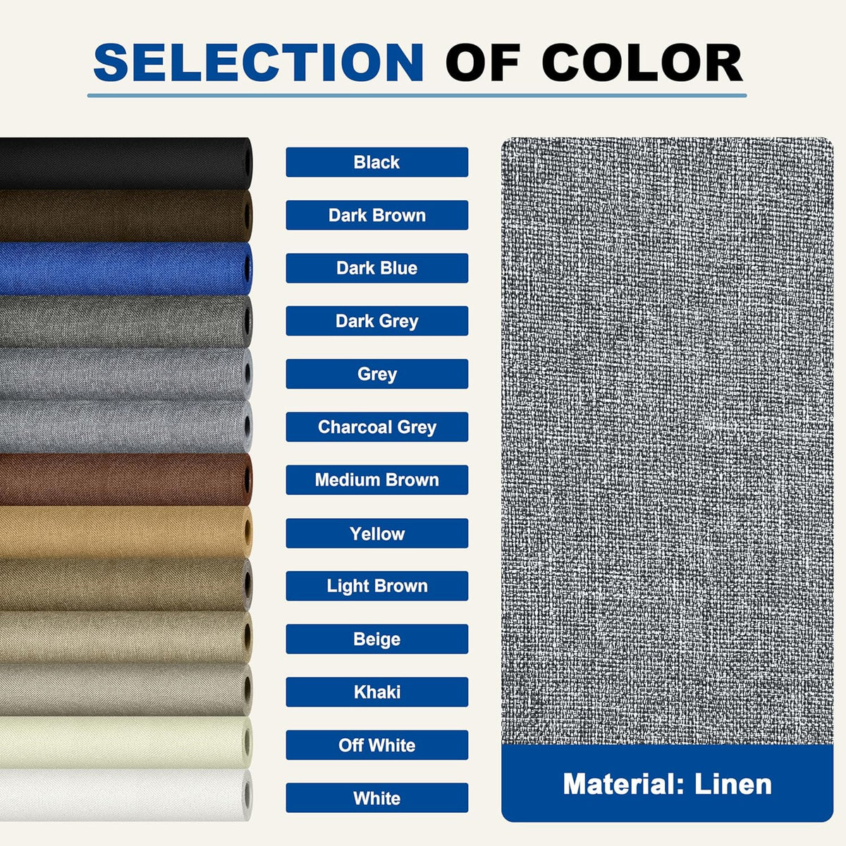 KING MOUNTAIN Linen Repair Patches, Self-Adhesive Linen Fabric Patches, 16X80 inch Extra Size